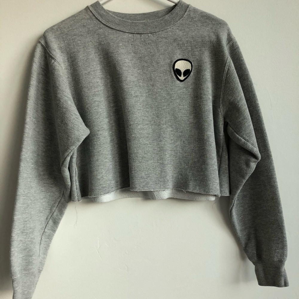 Brandy Melville Alien Cropped Sweatshirt